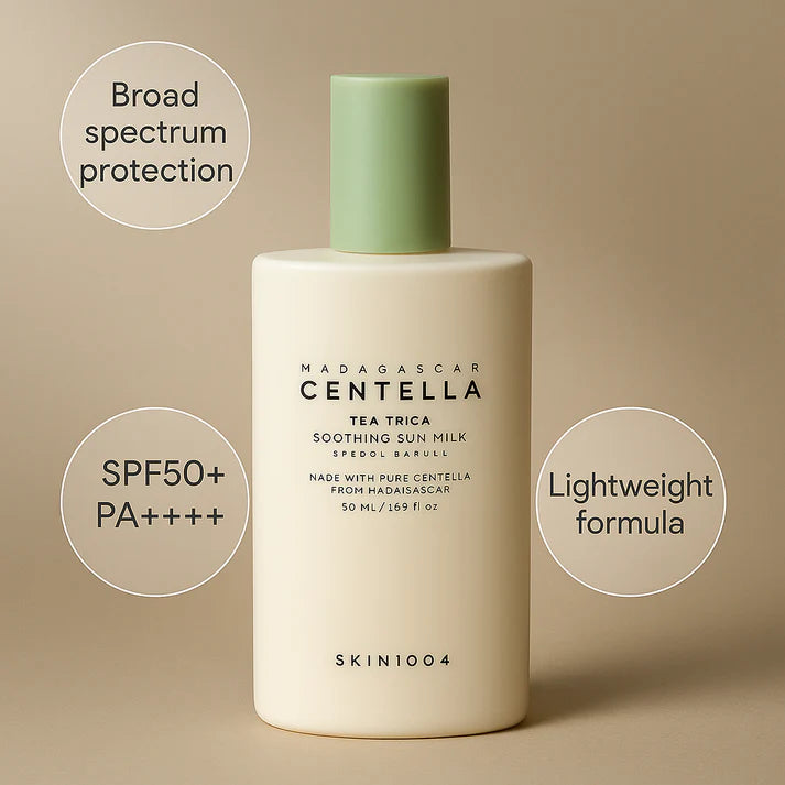 Centella Madagascar Tea Trica Soothing Sun Milk SPF50+ PA+++