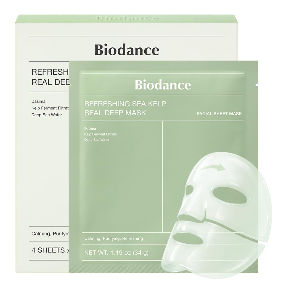 BIODANCE Refreshing Sea kelp Real Deep Mask, (4 mask in one pack)