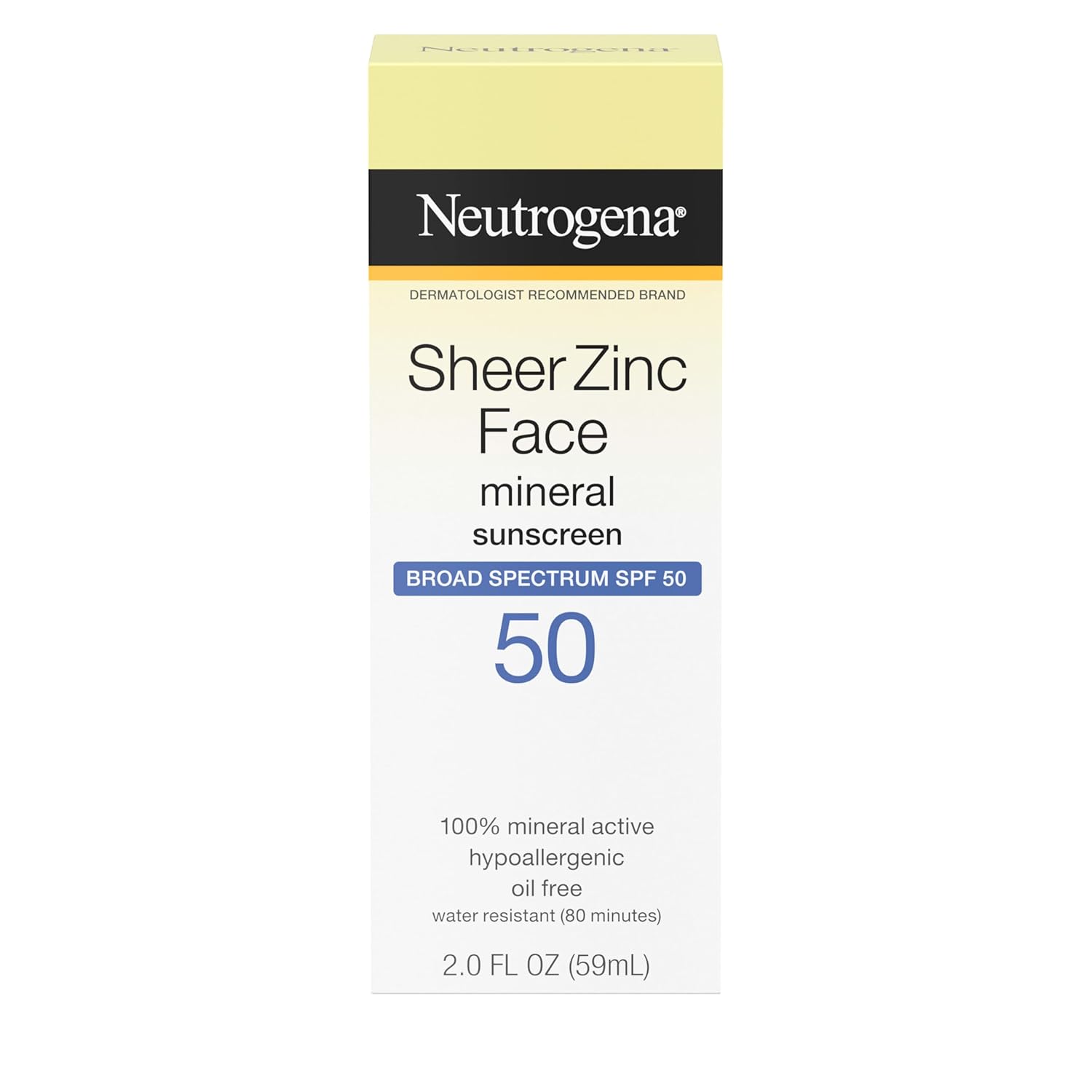 Neutrogena Sheer Zinc Oxide Dry Touch Face Sunscreen SPF 50