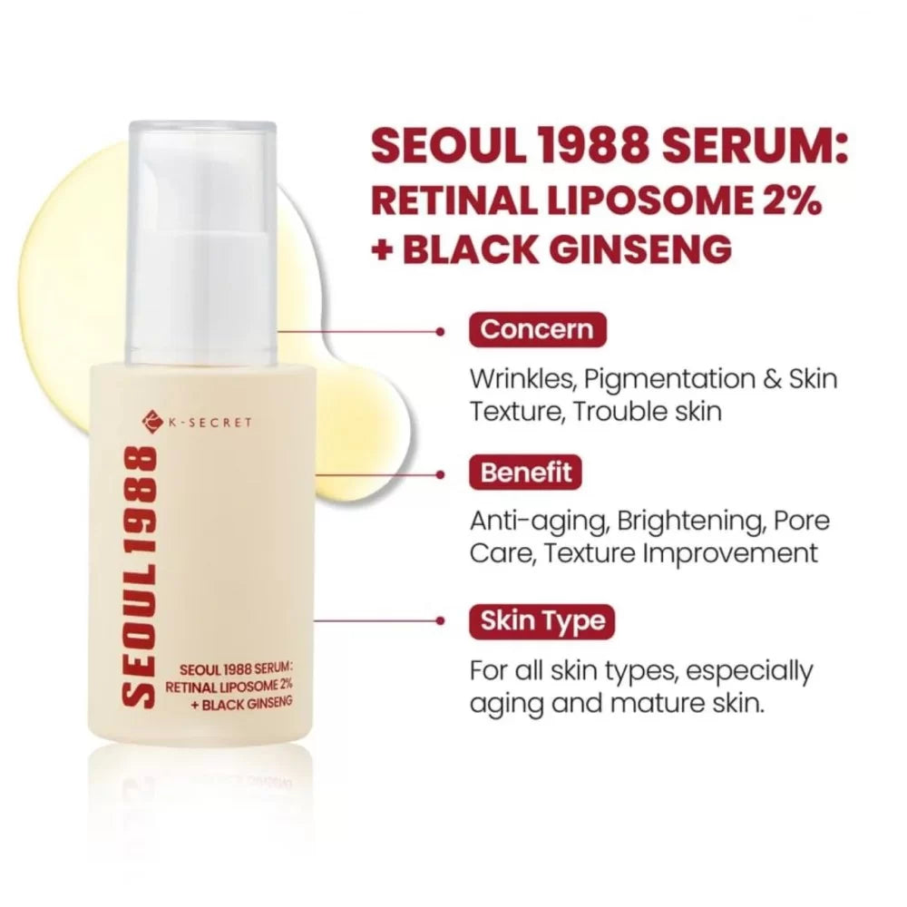 KSECRET - SEOUL 1988 Serum Retinal Liposome 2 + Black Ginseng