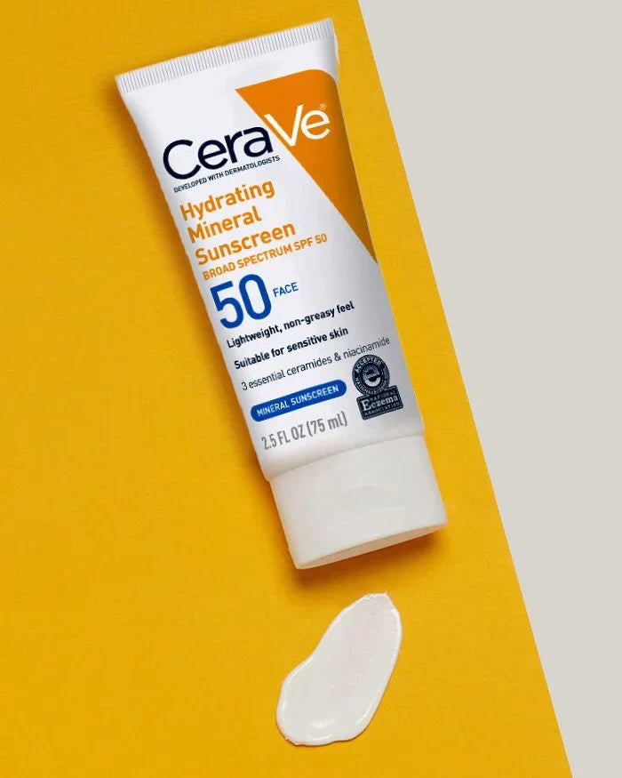 Cera Ve SPF 50 Hydrating Mineral Sunscreen for Face
